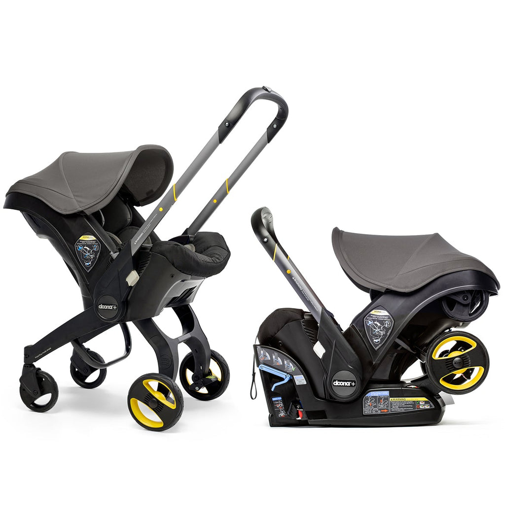 2026 Doona Infant Car Seat Stroller with LATCH Base – Midnight Edition | Car to Stroller in Seconds, Aircraft Approved, Includes Essentials Bag