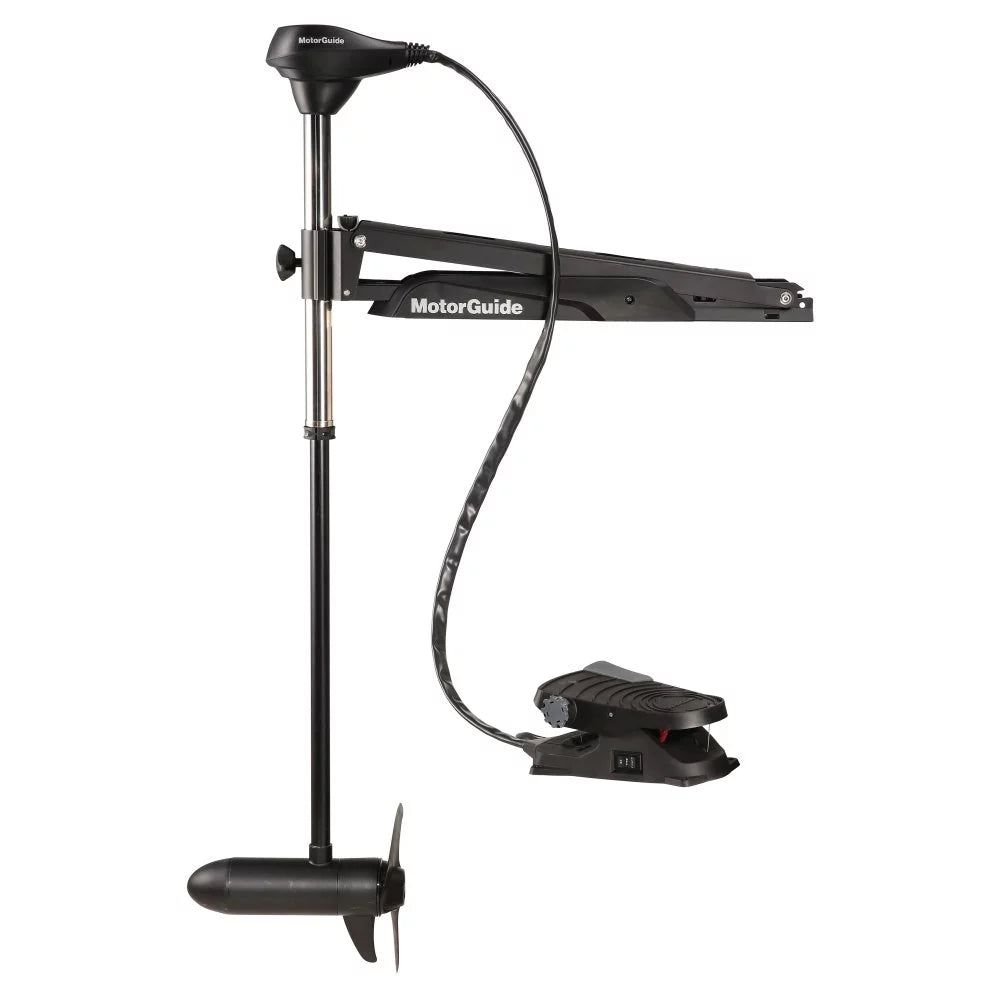 MotorGuide 940200100 X3 Freshwater Bow Mount Trolling Motor — Cable Steer, Foot-Control — 50-Inch Shaft, 55-Pound Peak Thrust