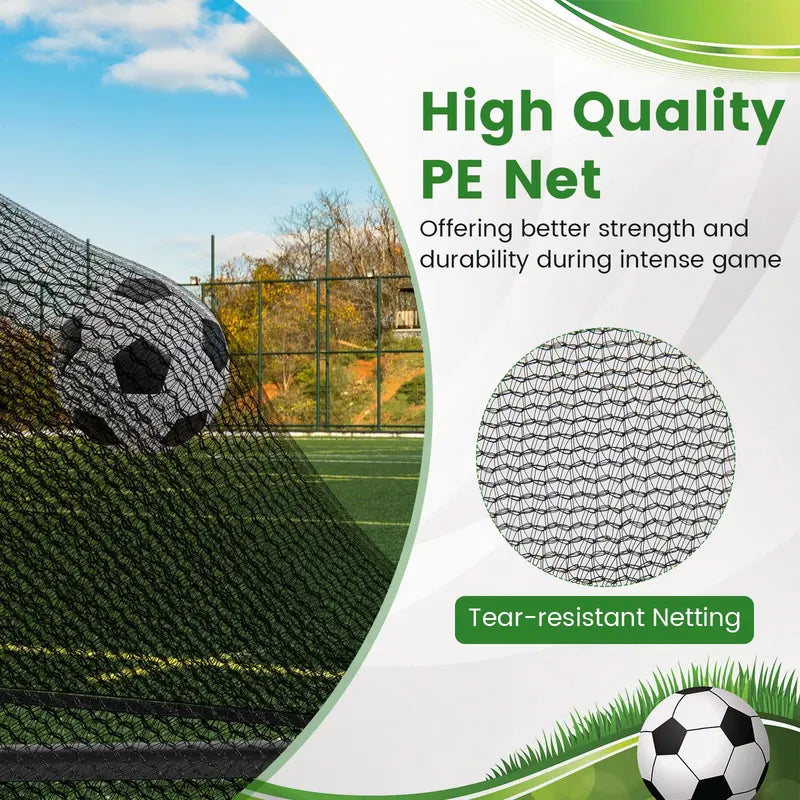 Portable Metal-Frame Toddler Soccer Net with Ground Stakes