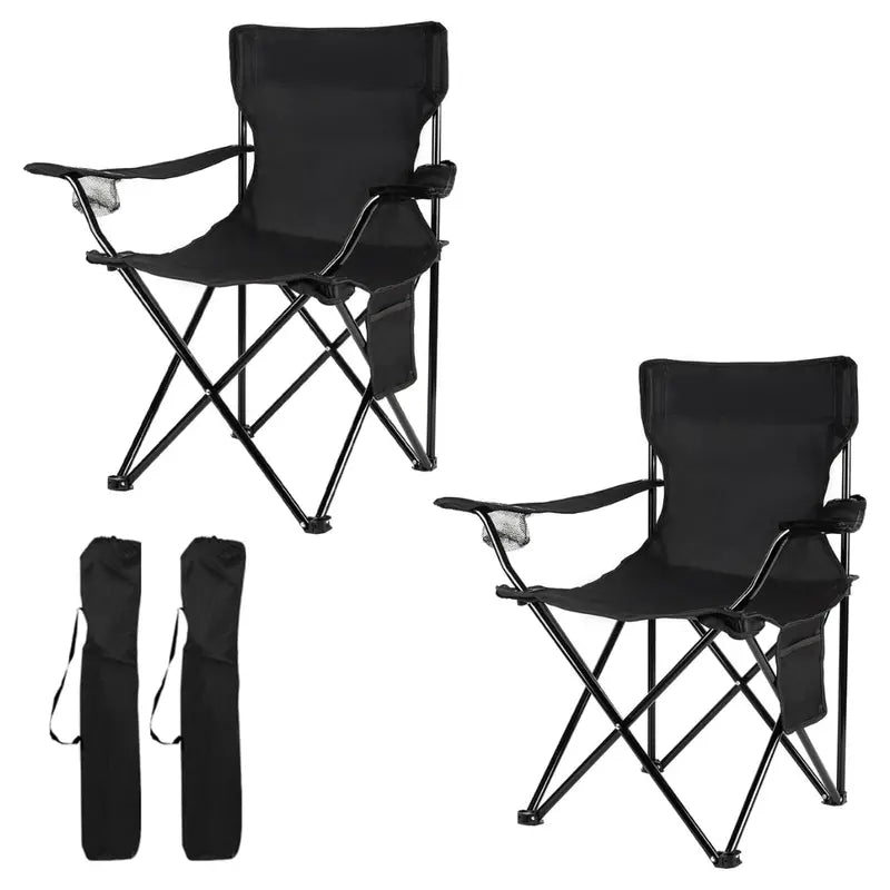 Portable Folding Camping Chair with Compact Carry Bag and High-Strength Alloy Frame