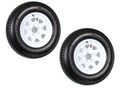 2026 2-pack trailer tires on rim ST205/75D15 205/75 D 15 inch LRC 5-hole white spokes 1