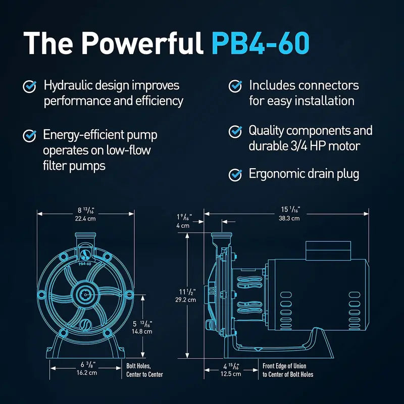 Polaris-Compatible 60 Hz Booster Pump for Pool Systems