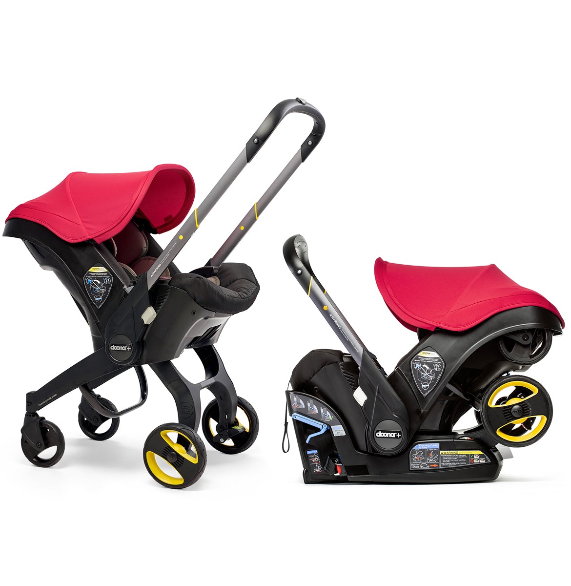 2026 Doona Infant Car Seat Stroller with LATCH Base – Midnight Edition | Car to Stroller in Seconds, Aircraft Approved, Includes Essentials Bag