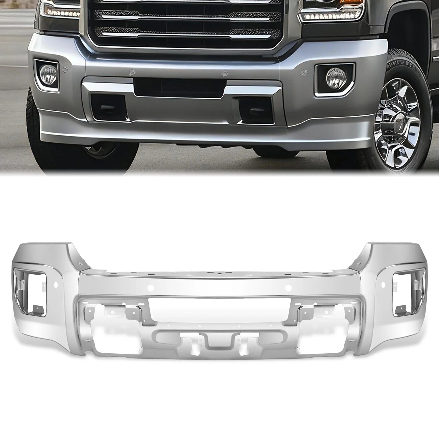 Modular Style Front Bumper w/ Parking Sensor Holes15-19 GMC Sierra 2500 3500 HD