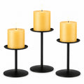 2026 Set of 3 Metal Pillar Candle Holders For Table Decor