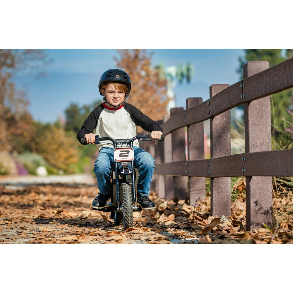 2026 Kid's Razor Dirt Rocket MX125 Electric-Powered Dirt Bike, Ages 7 , Blue