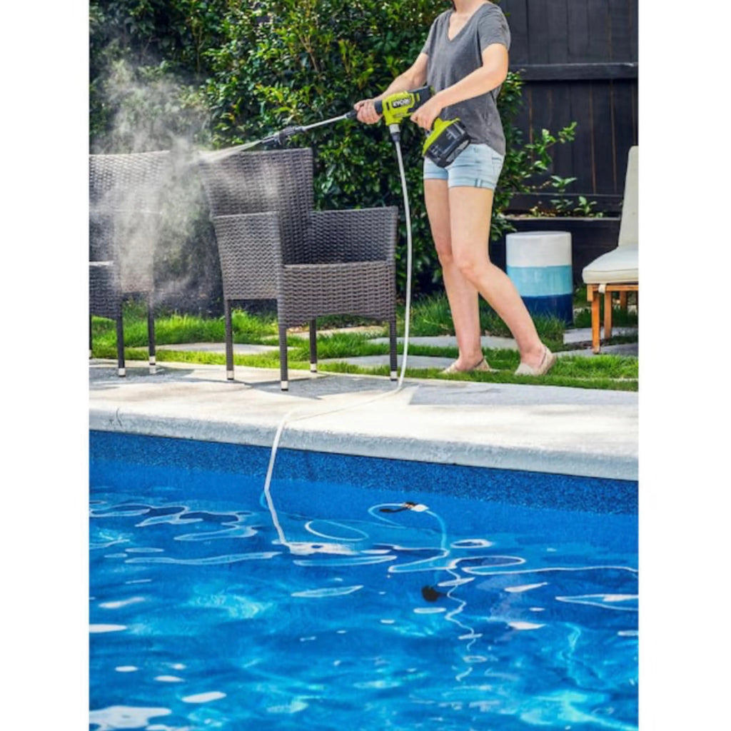 2026 Ryobi ONE HP 600 PSI at 0.7 GPM 18V Cordless Electric Cold water Power Cleaner, 20 ft. Siphon Hose