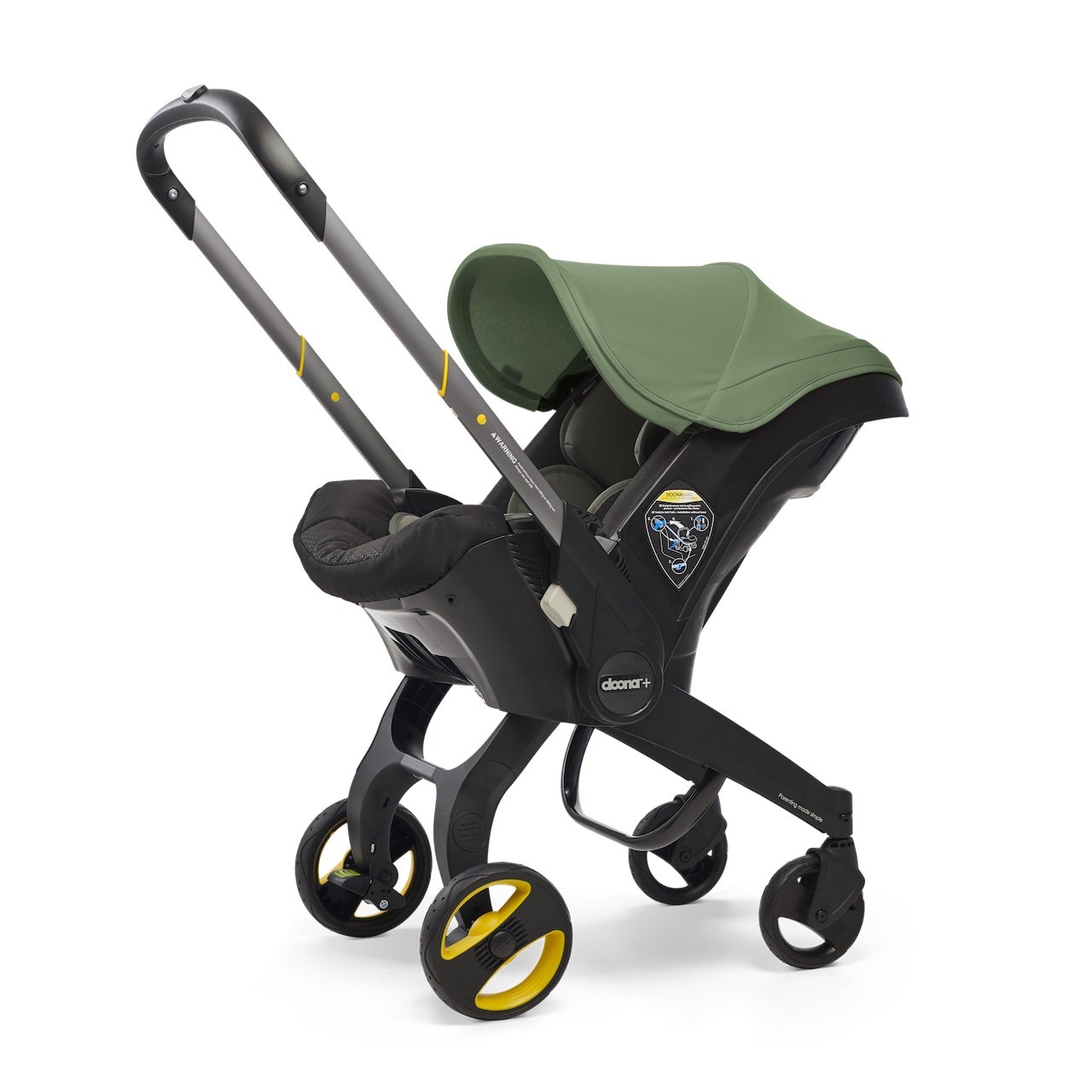 2026 Doona Infant Car Seat Stroller with LATCH Base – Midnight Edition | Car to Stroller in Seconds, Aircraft Approved, Includes Essentials Bag