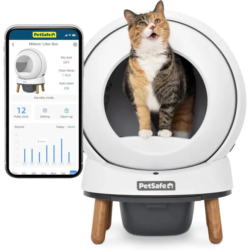 PetSafe Smart Self-Cleaning Cat Litter Box with Health Tracking and App Connectivity