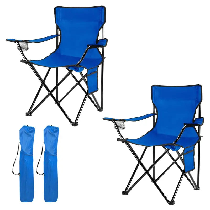 Portable Folding Camping Chair with Compact Carry Bag and High-Strength Alloy Frame