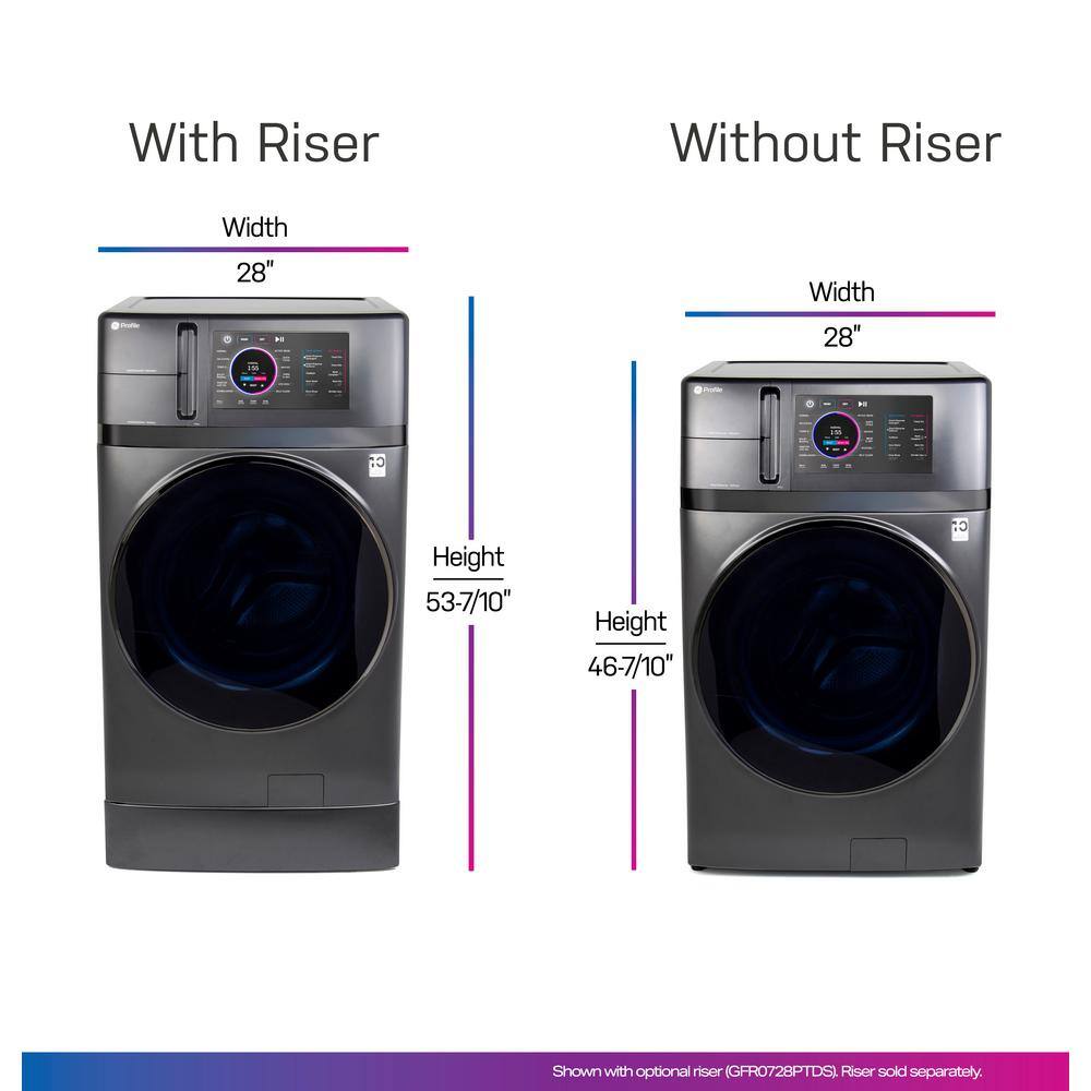 2026 GE Profile 4.8 cu. ft. UltraFast Combo Washer Dryer with Ventless Heat Pump Technology in Carbon Graphite