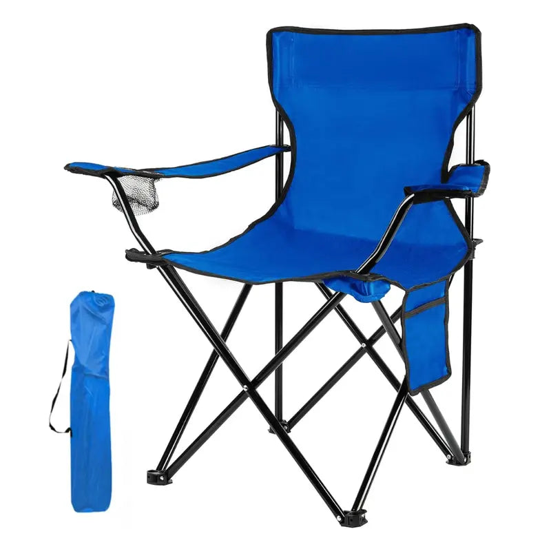 Portable Folding Camping Chair with Compact Carry Bag and High-Strength Alloy Frame