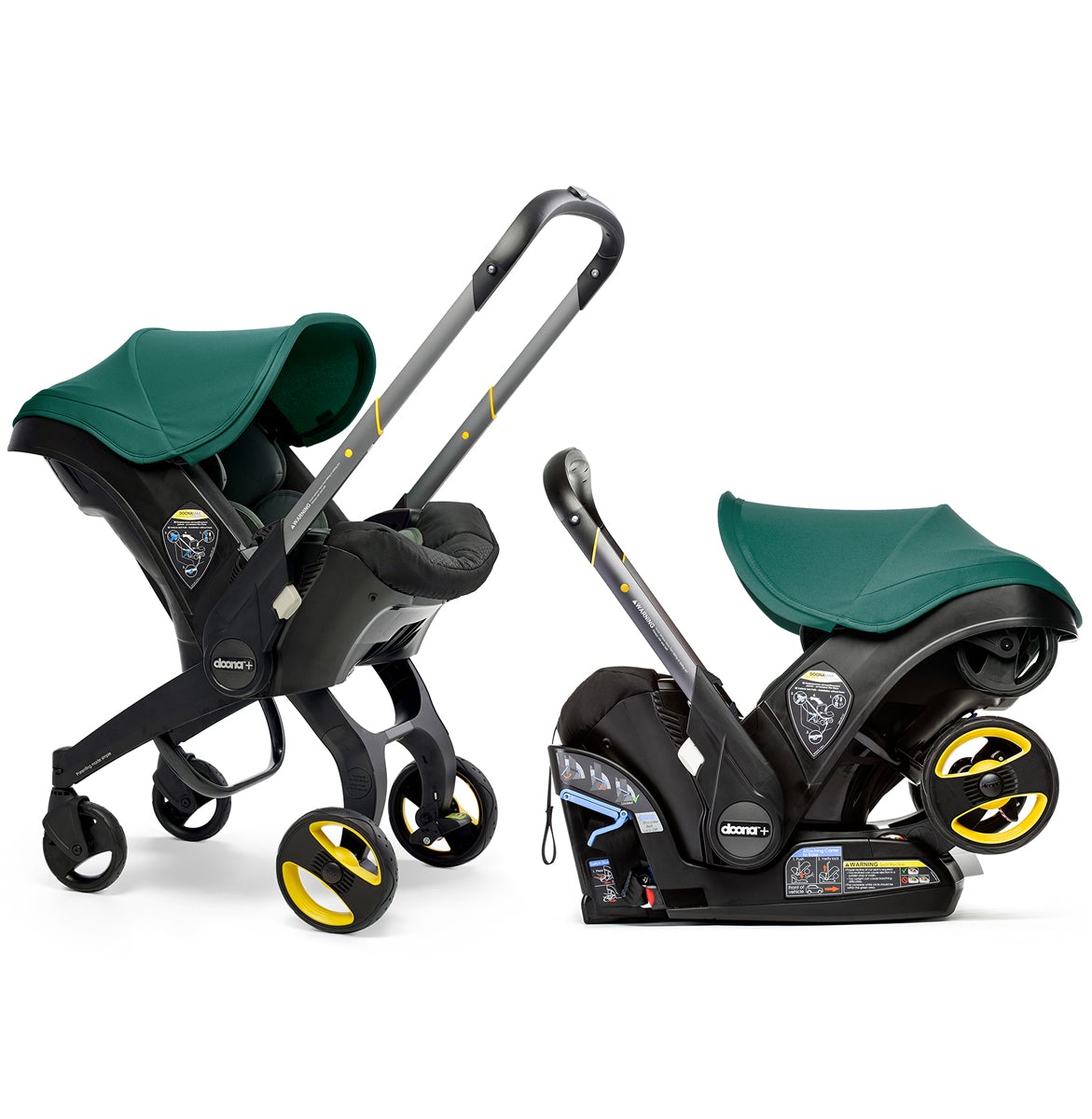 2026 Doona Infant Car Seat Stroller with LATCH Base – Midnight Edition | Car to Stroller in Seconds, Aircraft Approved, Includes Essentials Bag