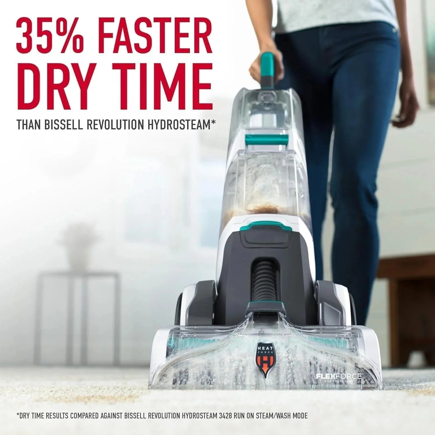 2026 Hoover SmartWash Automatic Carpet Cleaner for Carpets and Upholstery, Deep Cleaning Carpet Shampoo, Carpet Deodorizer and Pet Stain Remover FH52000, Turquoise