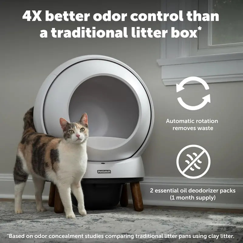 PetSafe Smart Self-Cleaning Cat Litter Box with Health Tracking and App Connectivity