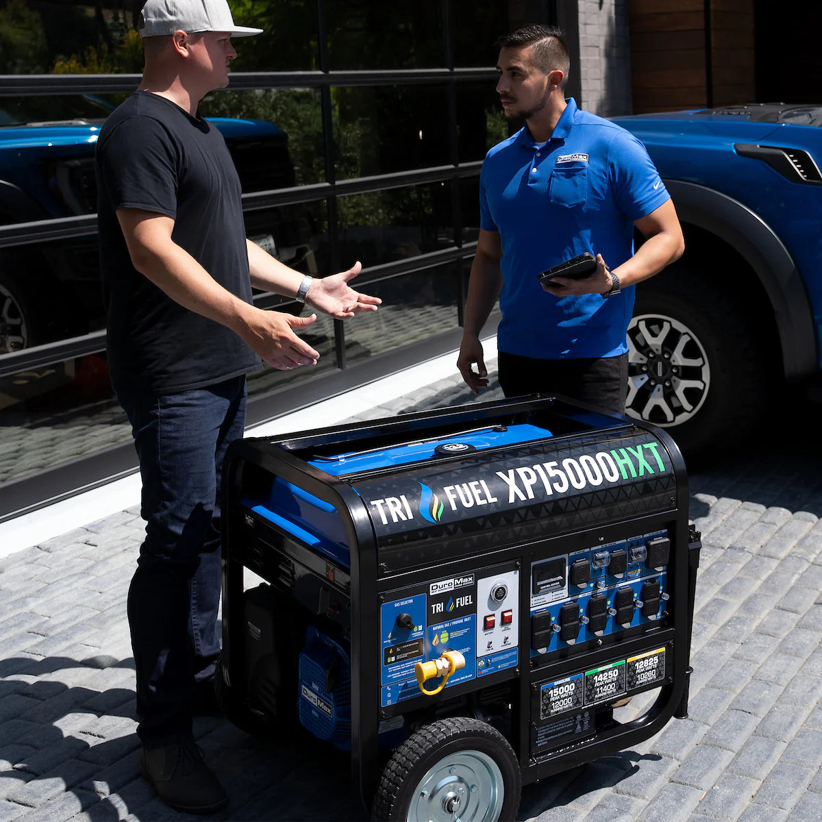 15,000 Watt Electric Start Tri Fuel Portable Generator