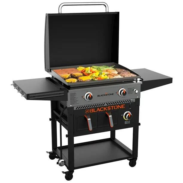2026 💥Clearance Sale🔥 Blackstone 2-burner griddle (71 cm) with electric air fryer and extractor hood