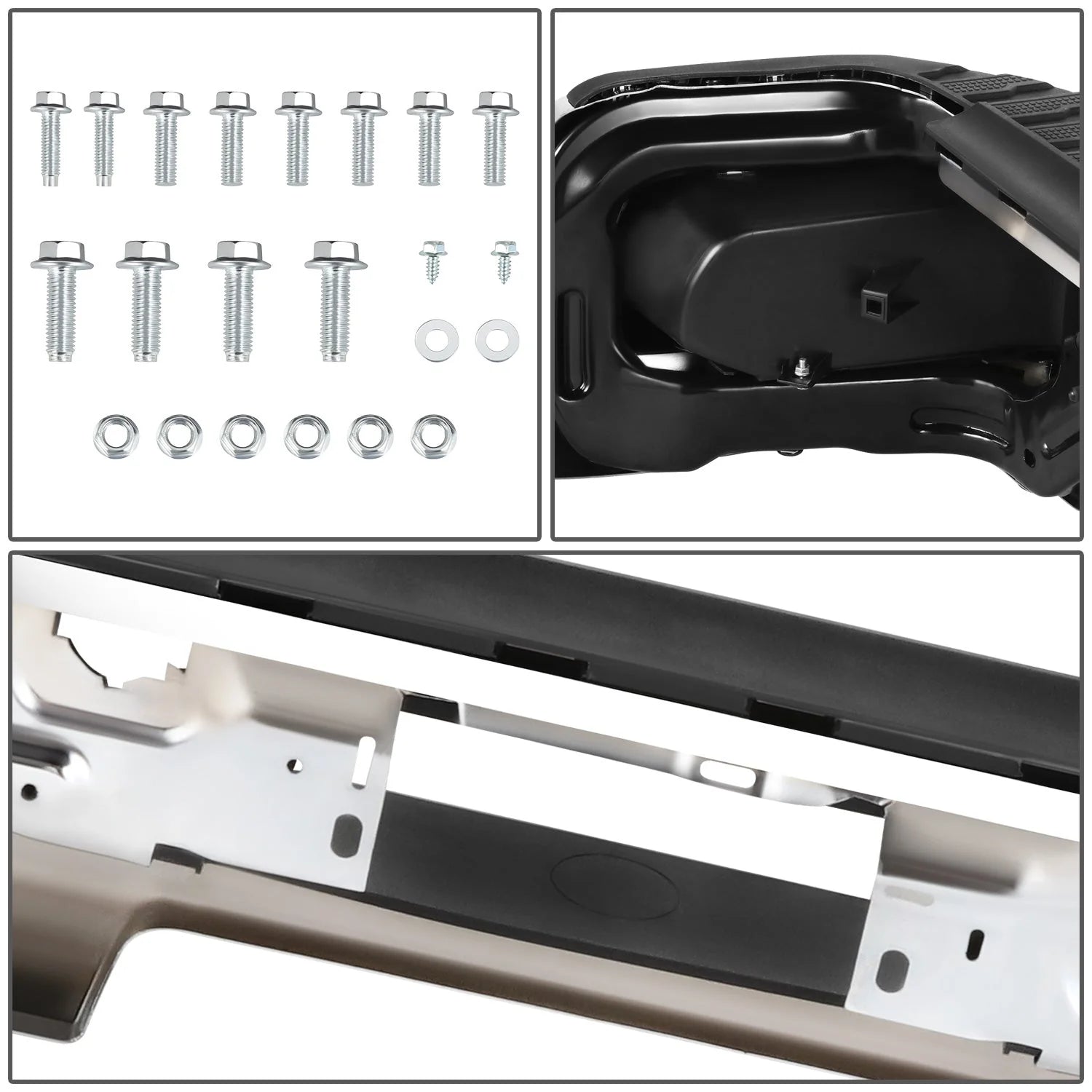 Rear Bumper w/ Exhaust Cutouts & Parking Sensor Holes 19-23 Chevy/GMC Silverado Sierra 1500