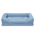 Plush Bolstered Pet Bed with Non-Slip Base and Removable Cover