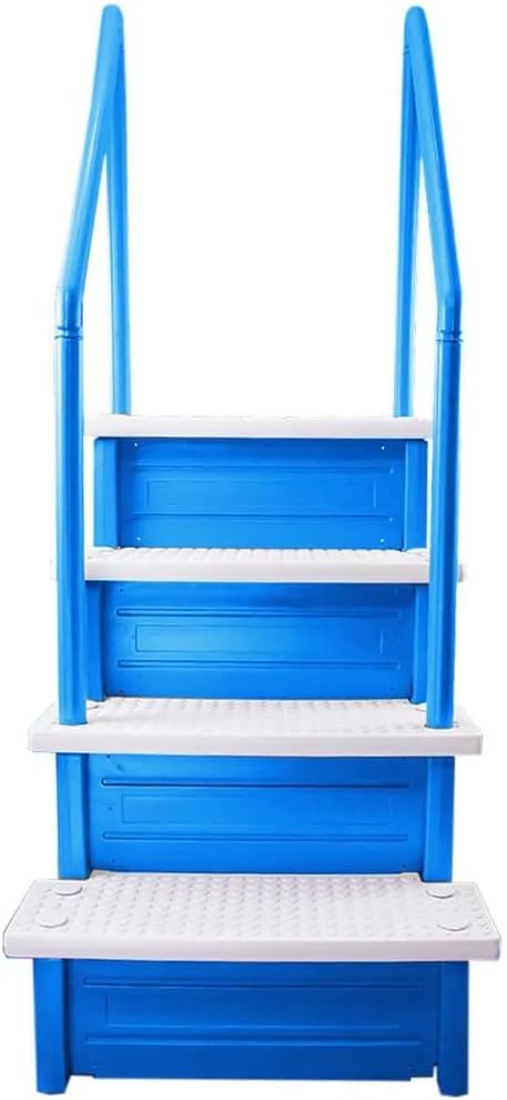 Select Anti-Slip in-Pool Steps | Gray | for Above Ground Swimming Pools | Can Mount to Decks 48" to 54" H | Safety Stairs Capacity Up to 300 lbs