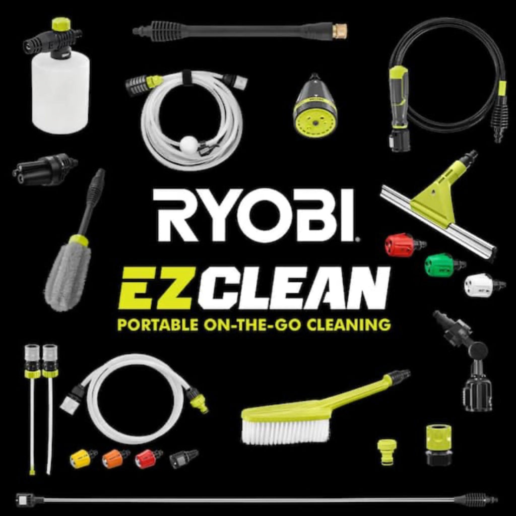 2026 Ryobi ONE HP 600 PSI at 0.7 GPM 18V Cordless Electric Cold water Power Cleaner, 20 ft. Siphon Hose