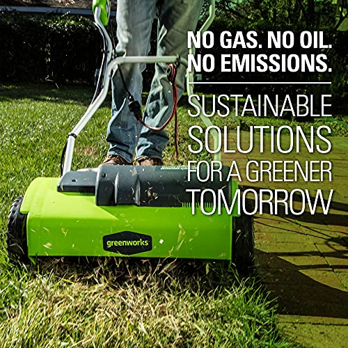 2026 Greenworks 10 Amp 14” Corded Electric Dethatcher (Stainless Steel Tines)