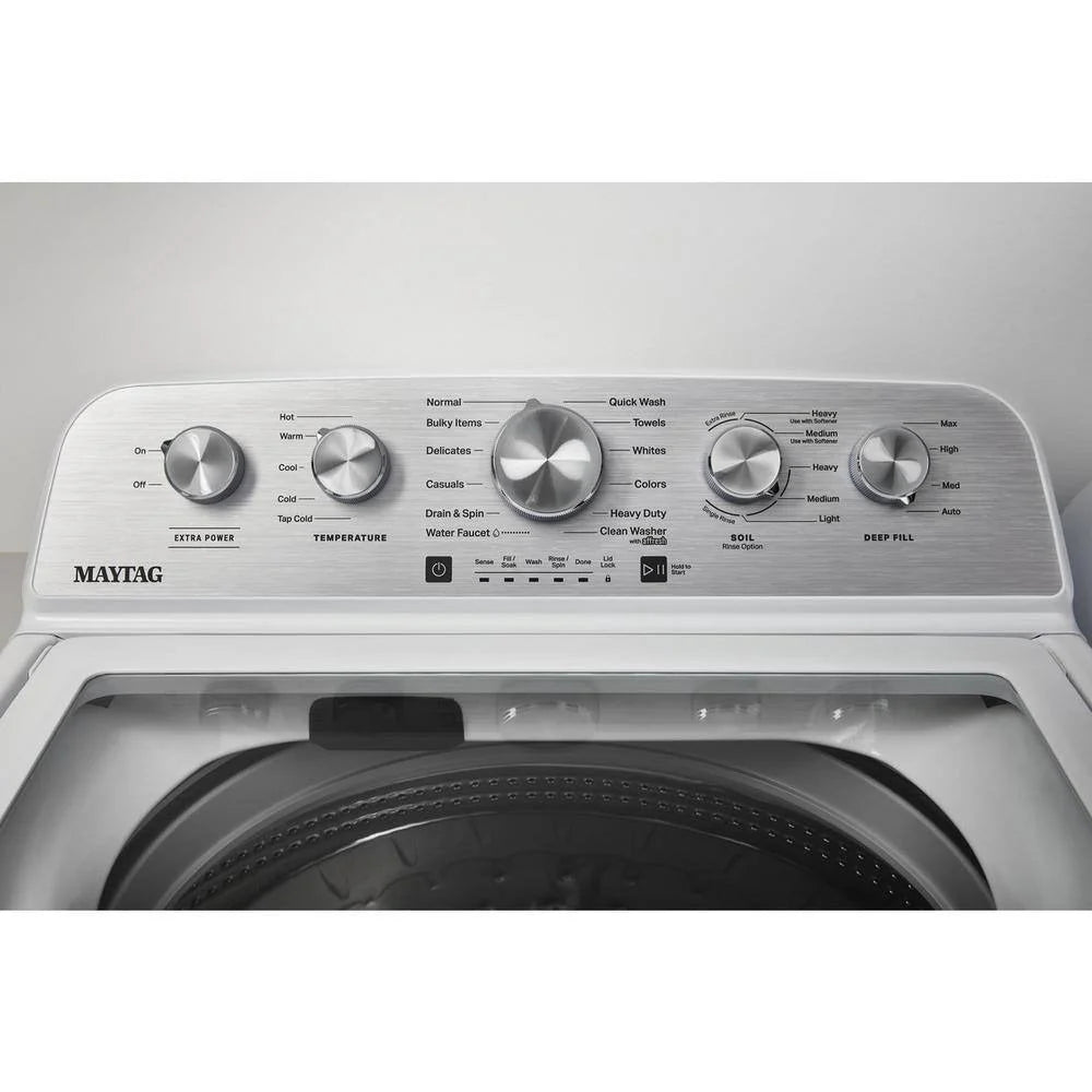 2026 Maytag Top-Loading Washing Machine with 4.8 Cubic Foot Capacity and Extra Power Boost, White – MVW5430MW