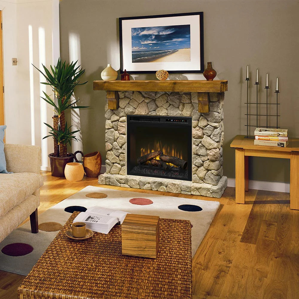 2026 Fieldstone Rustic Electric Fireplace Mantel Package GDS28L8-904ST