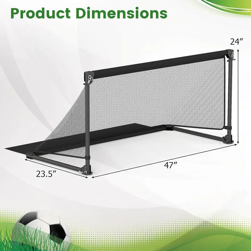 Portable Metal-Frame Toddler Soccer Net with Ground Stakes
