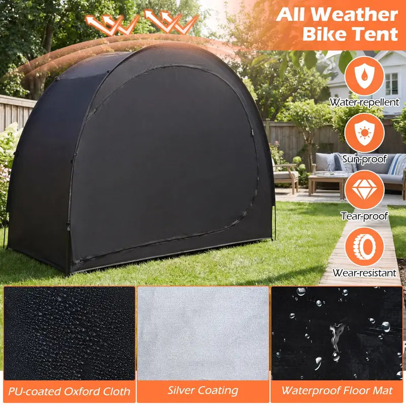 Portable 6.9 ft x 4 ft Foldable Bike Storage Tent with Ventilation