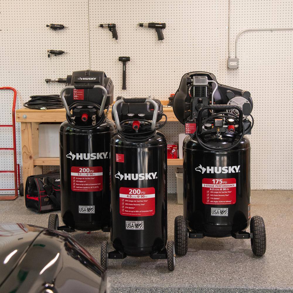 2026 Husky 20 Gal. 200 PSI Oil Free Portable Vertical Electric Air Compressor C202H