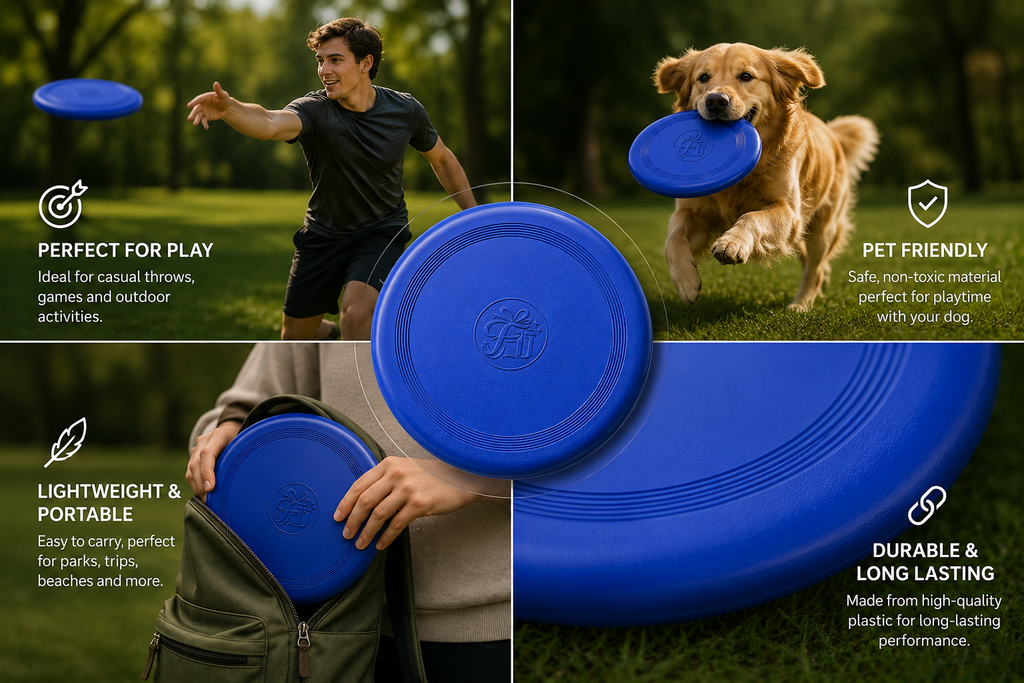 Plastic Flying Disc – Outdoor Sports & Lawn Game Flyer