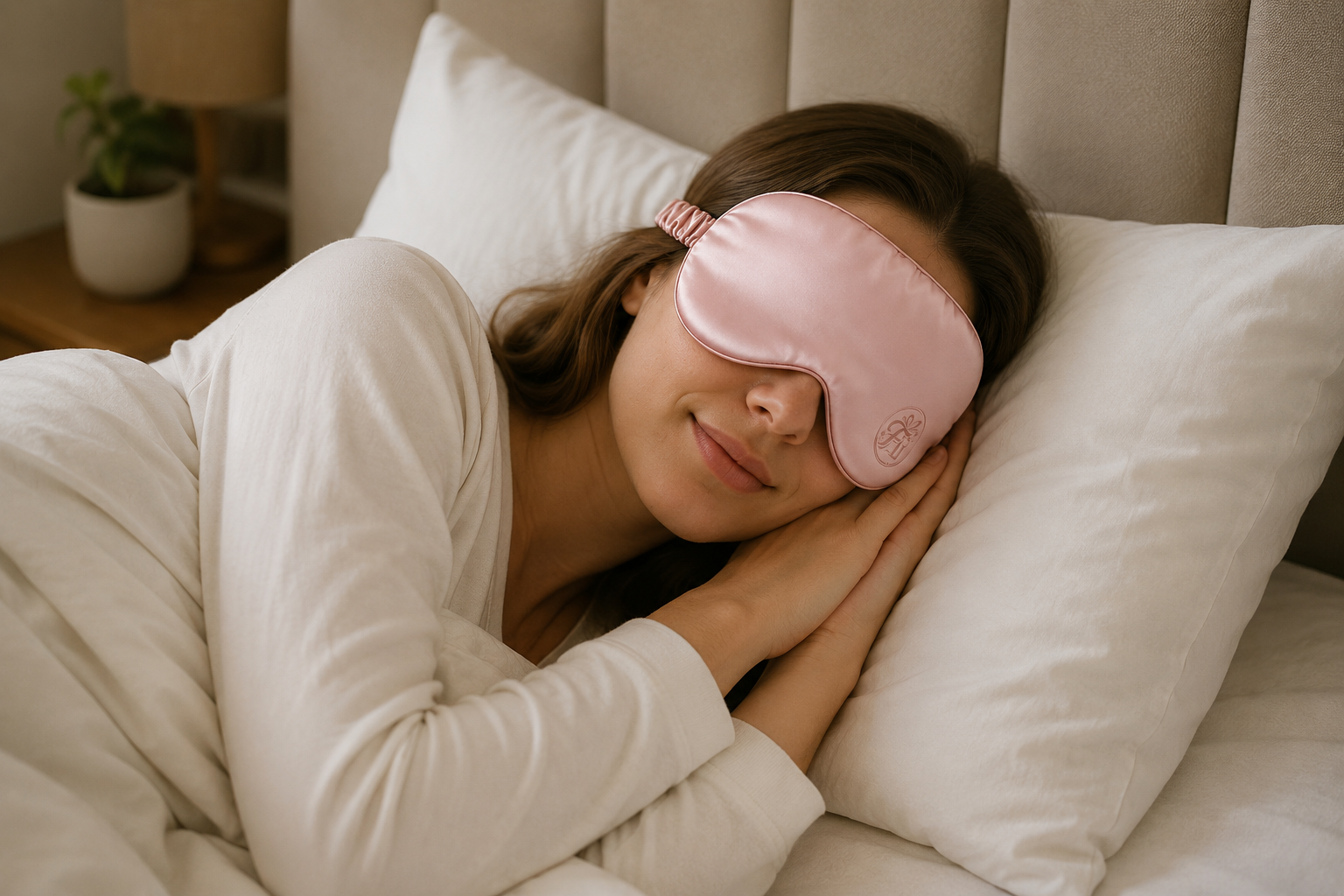 100% Mulberry Silk 19mm Sleep Mask – Luxury Light-Blocking Eye Cover