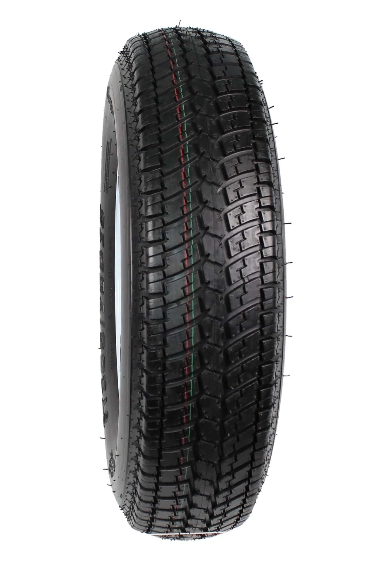 2026 2-pack trailer tires on rim ST205/75D15 205/75 D 15 inch LRC 5-hole white spokes 1