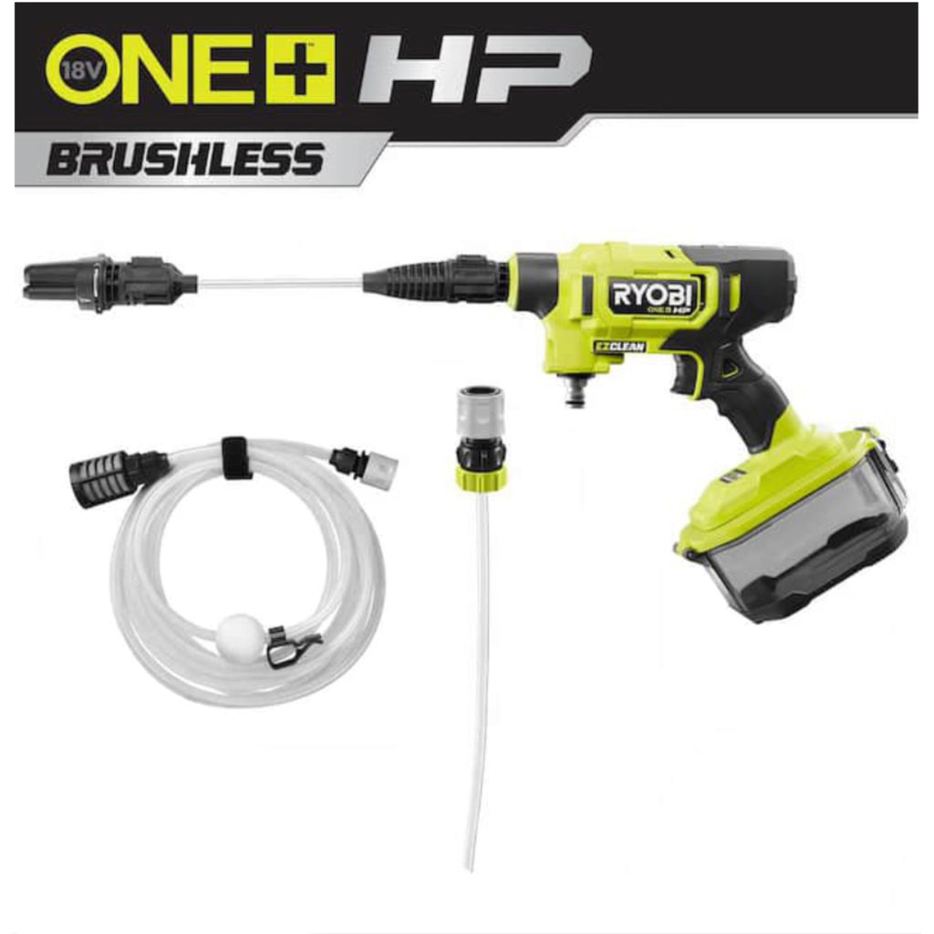 2026 Ryobi ONE HP 600 PSI at 0.7 GPM 18V Cordless Electric Cold water Power Cleaner, 20 ft. Siphon Hose