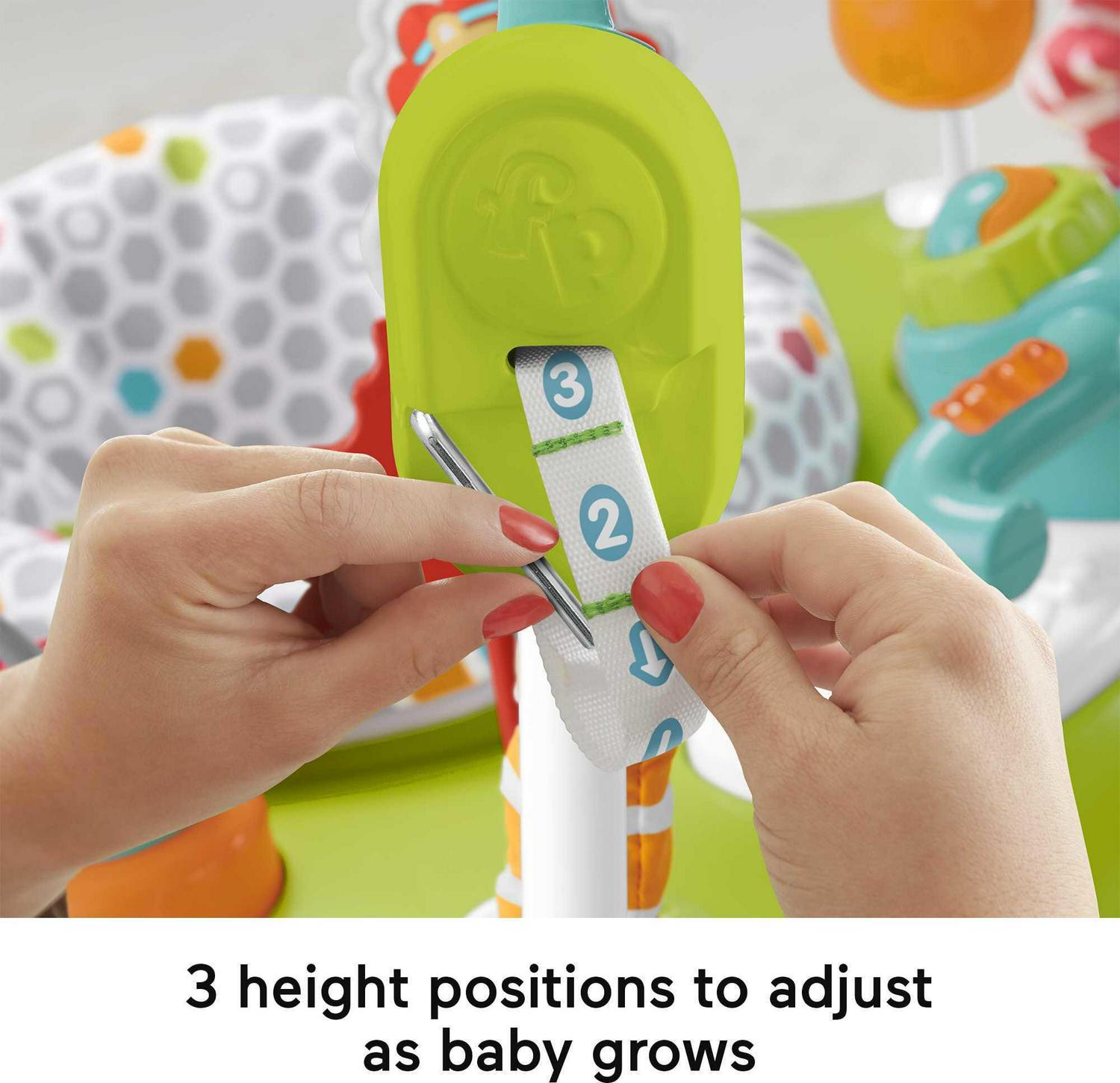 2026 Fisher-Price Baby Bouncer Fitness Fun Folding Jumperoo Infant Activity Center with Lights & Music. Unisex