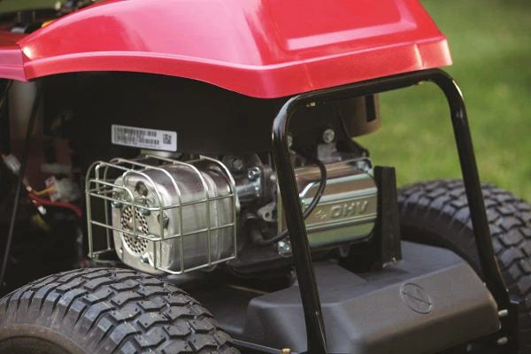 2026 Troy-Bilt TB30 382 cm³ ride-on lawnmower with 6 gears, fully refurbished, compact design, adjustable height