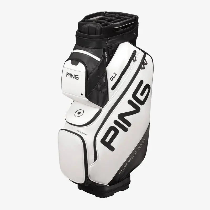 Ping DLX White Golf Cart Bag with Organized Compartments