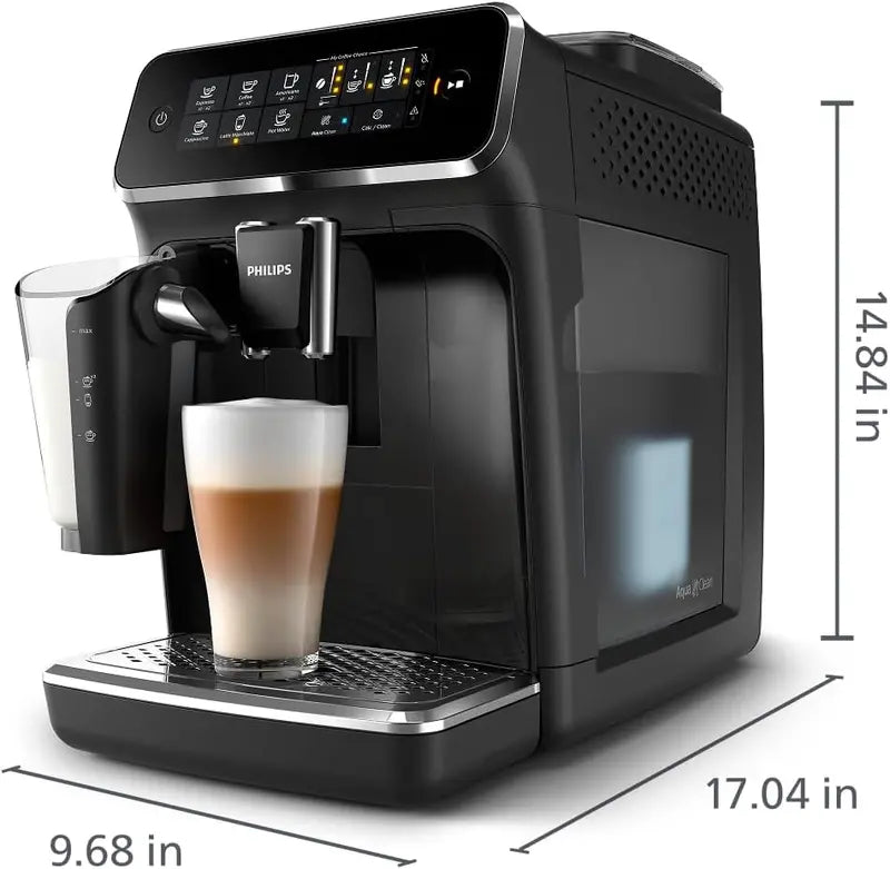 Philips EP3241/54 3200 Series Fully Automatic Espresso Machine with LatteGo Frother and Ceramic Grinder