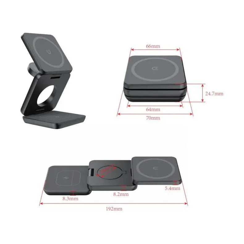 Portable Foldable 3-in-1 MagSafe Charging Dock