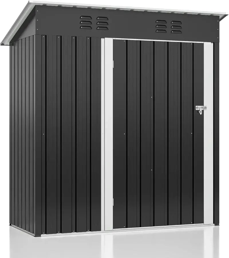 Polar Aurora 8′ x 12′ Heavy-Duty Metal Outdoor Storage Shed with Reinforced Frame