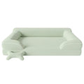 Plush Sofa-Style Pet Bed with Memory Foam Core and Machine-Washable Cover