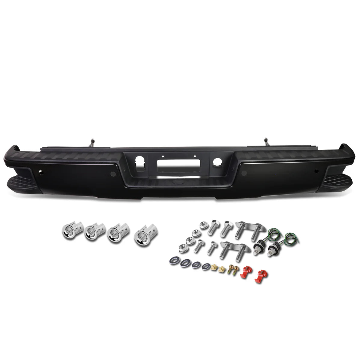 Rear Step Bumper w/Parking Sensor Holes 14-18 Chevy Silverado GMC Sierra