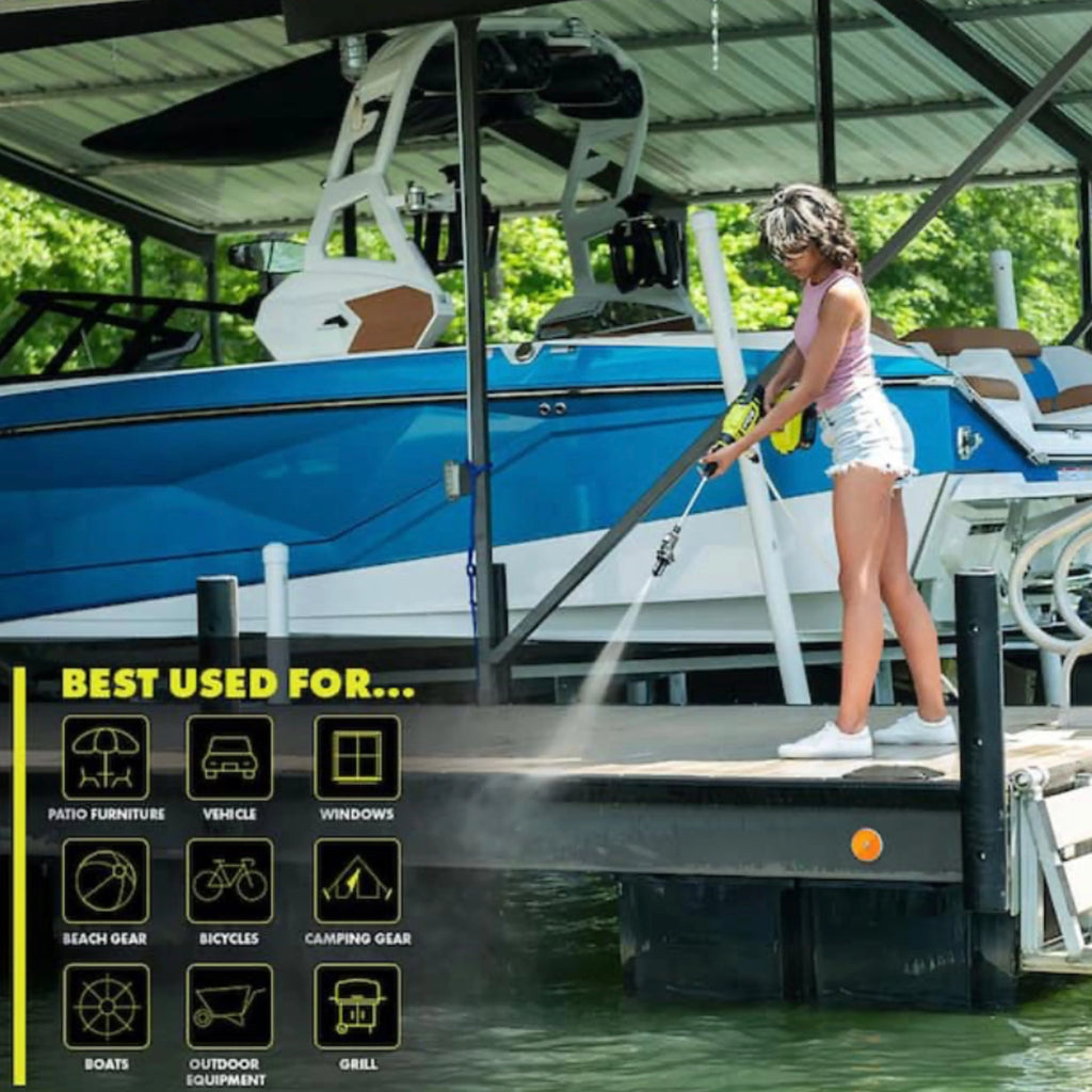 2026 Ryobi ONE HP 600 PSI at 0.7 GPM 18V Cordless Electric Cold water Power Cleaner, 20 ft. Siphon Hose