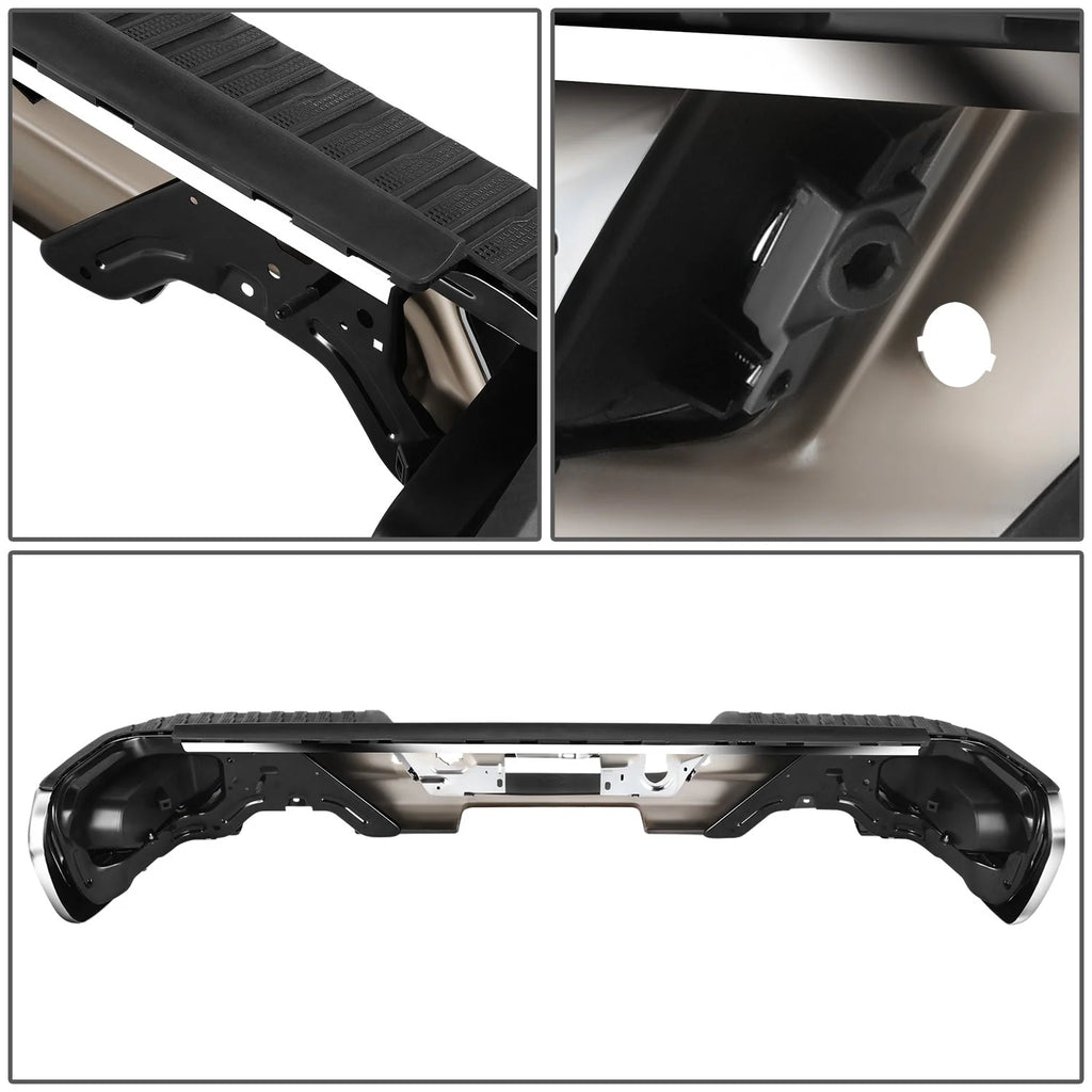 Rear Bumper w/ Exhaust Cutouts & Parking Sensor Holes 19-23 Chevy/GMC Silverado Sierra 1500