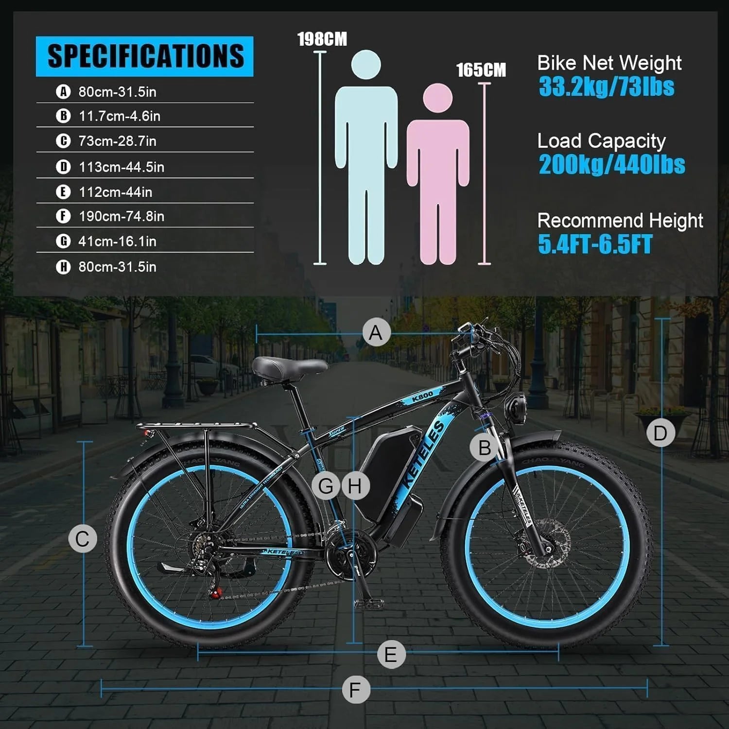 2026 KETELES Electric Bike for Adults, Peak 4000W Dual Motor Ebike��26" Fat Tire Electric Mountain bike, 48V 23AH Removable Battery UL 2849.