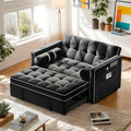 Pipishell 3-in-1 Convertible Sleeper Sofa with USB Ports, Velvet Upholstery & Adjustable Backrest