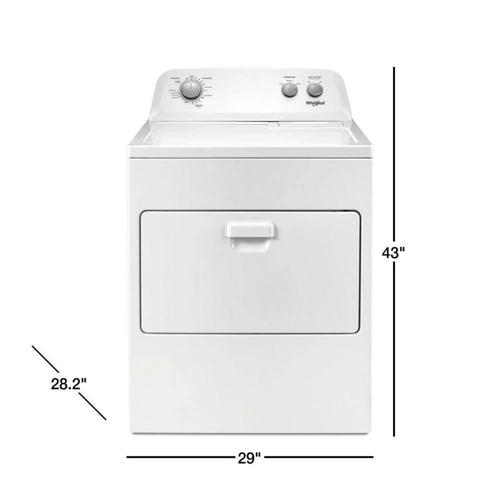 2026 Whirlpool 7.0 cubic foot (approx. 198 liters) clothes dryer, AutoDry™ system, Wrinkle Shield™, white