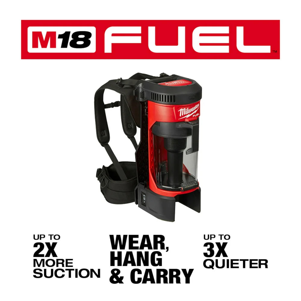 2026 Milwaukee 0885-20 M18 FUEL 3-in-1 Backpack Vacuum, Tool Only