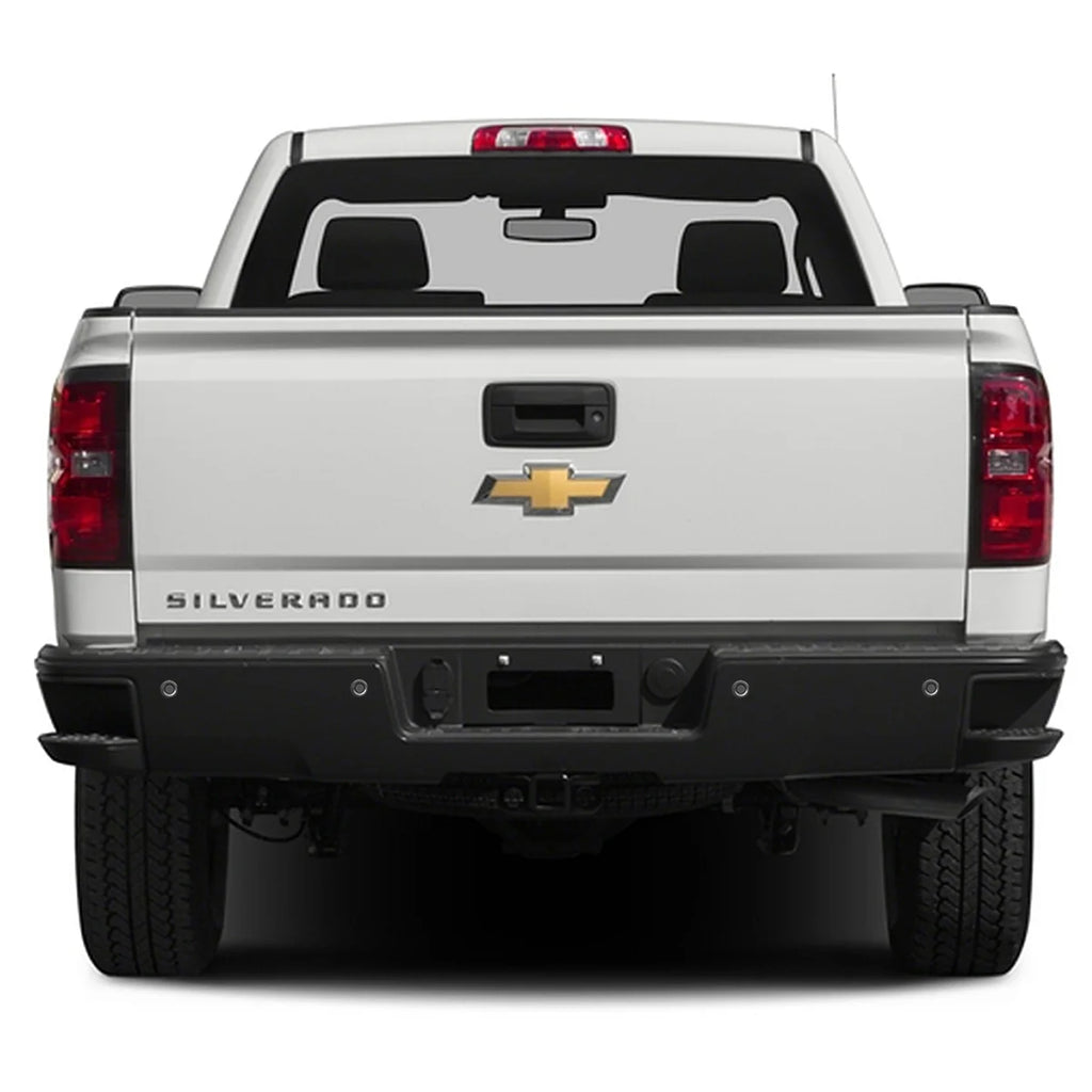 Rear Step Bumper w/Parking Sensor Holes 14-18 Chevy Silverado GMC Sierra